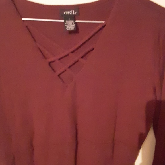Rue21 maroon body suit large - Picture 3 of 4